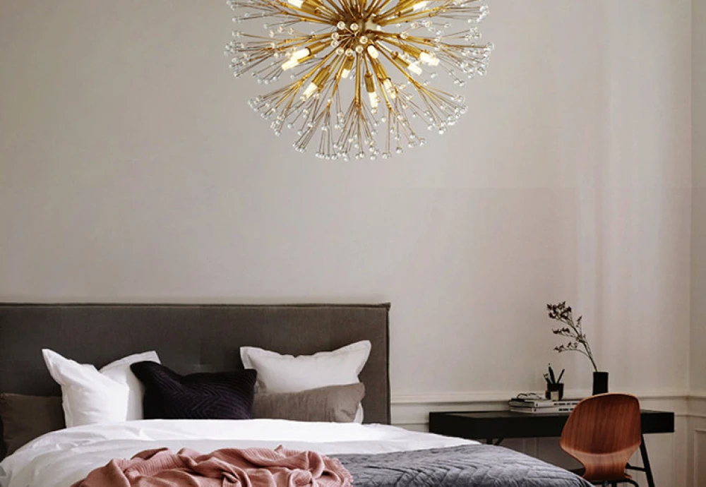 brass globe chandelier